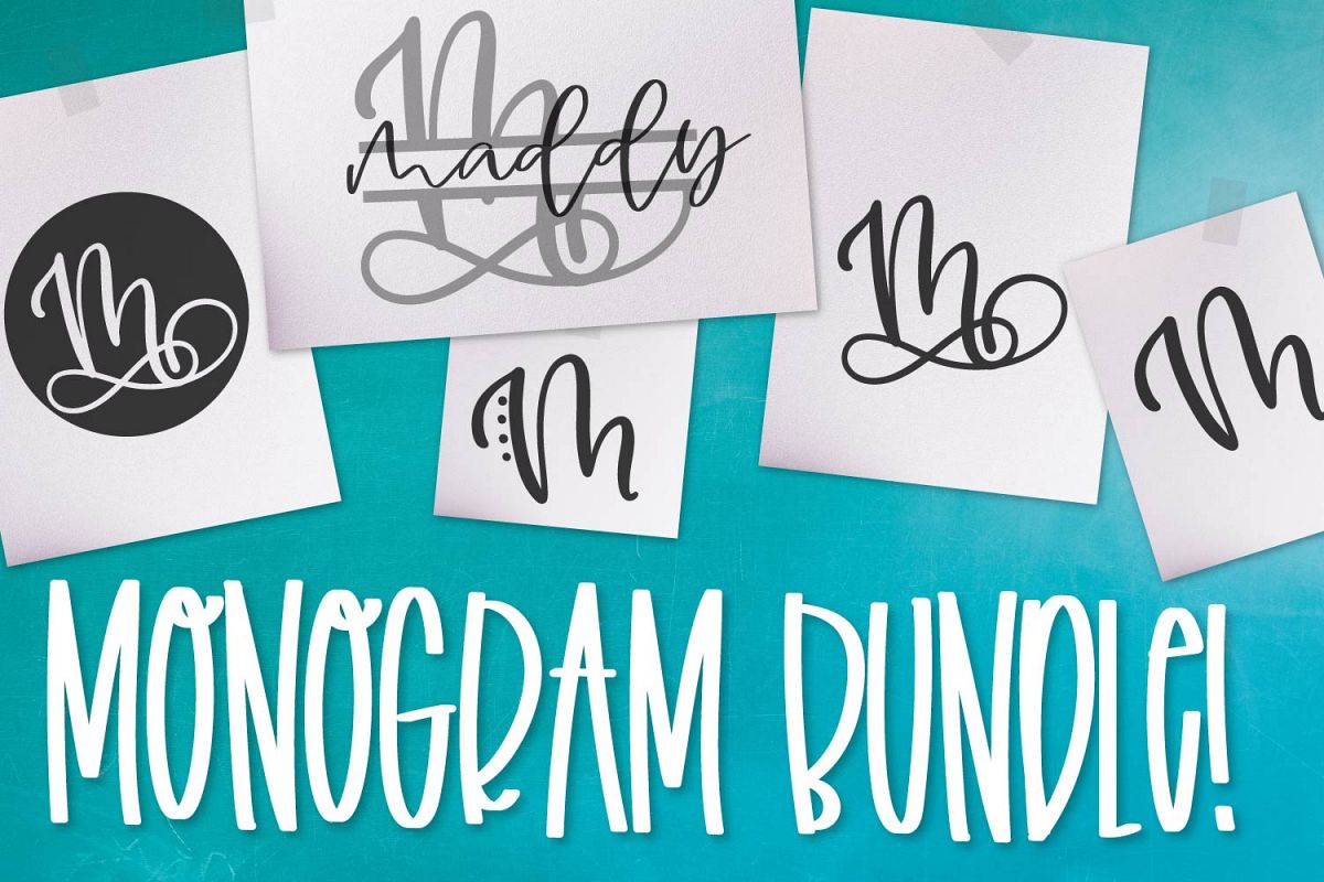 Monogram Bundle - FIVE Styles Including a Split Monogram! example image 1