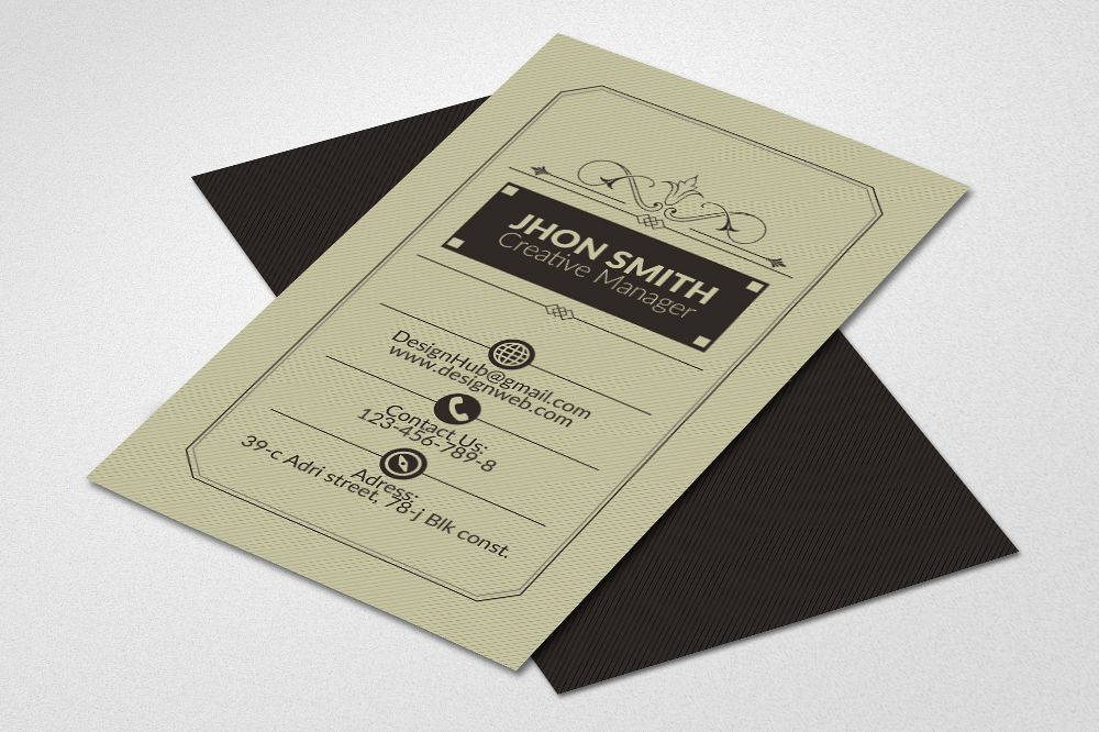 Vertical Retro Business Cards example image 1