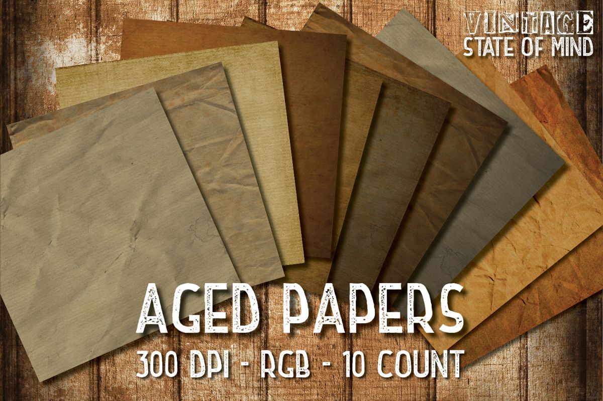 Aged Papers Digital Papers example image 1