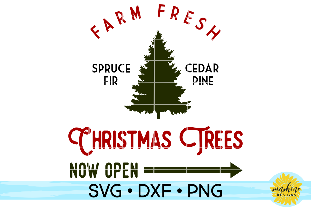 Download FARM FRESH CHRISTMAS TREES| CHRISTMAS SIGN SVG DXF PNG