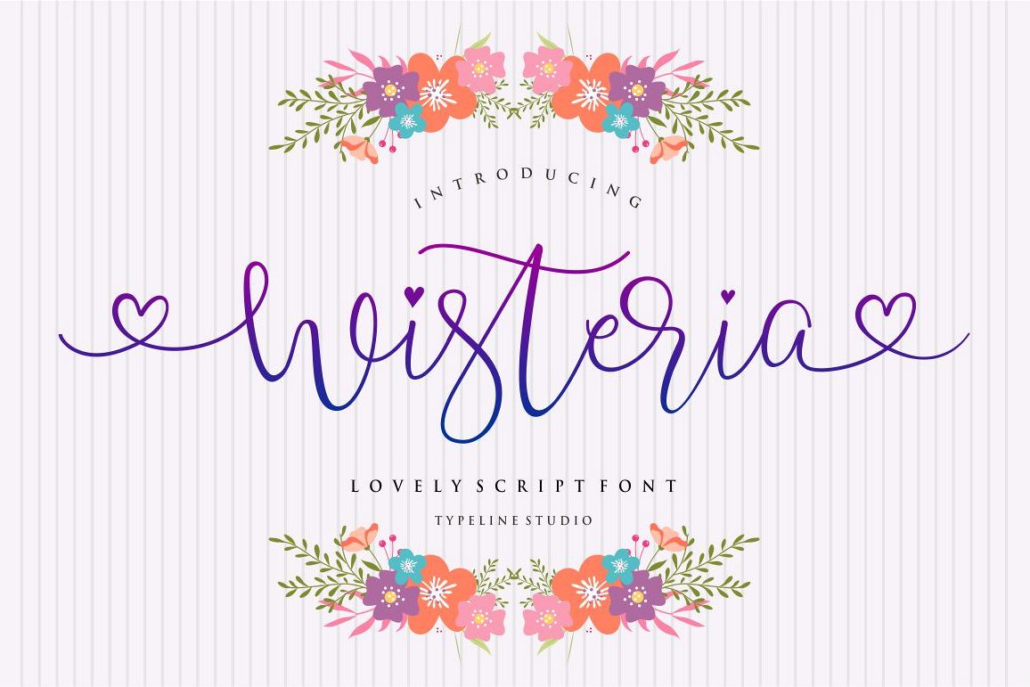 Wisteria Script example image 1