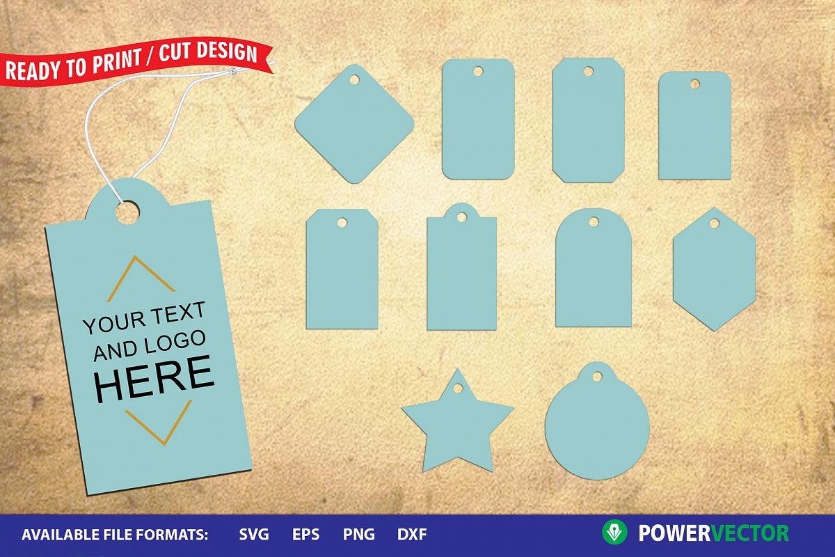 Tags SVG, Dxf, Cutting Files for Silhouette, Cricut example image 1