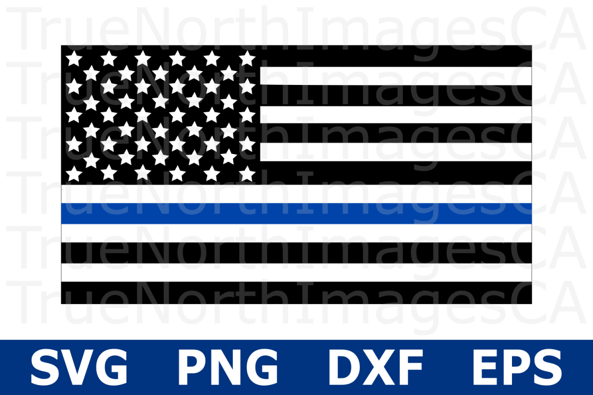 Download Thin Blue LIne Flag - An Occupation SVG Cut File