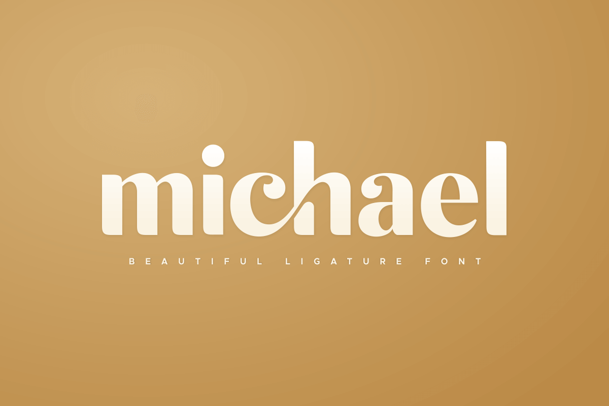 michael beautiful ligature font example image 1