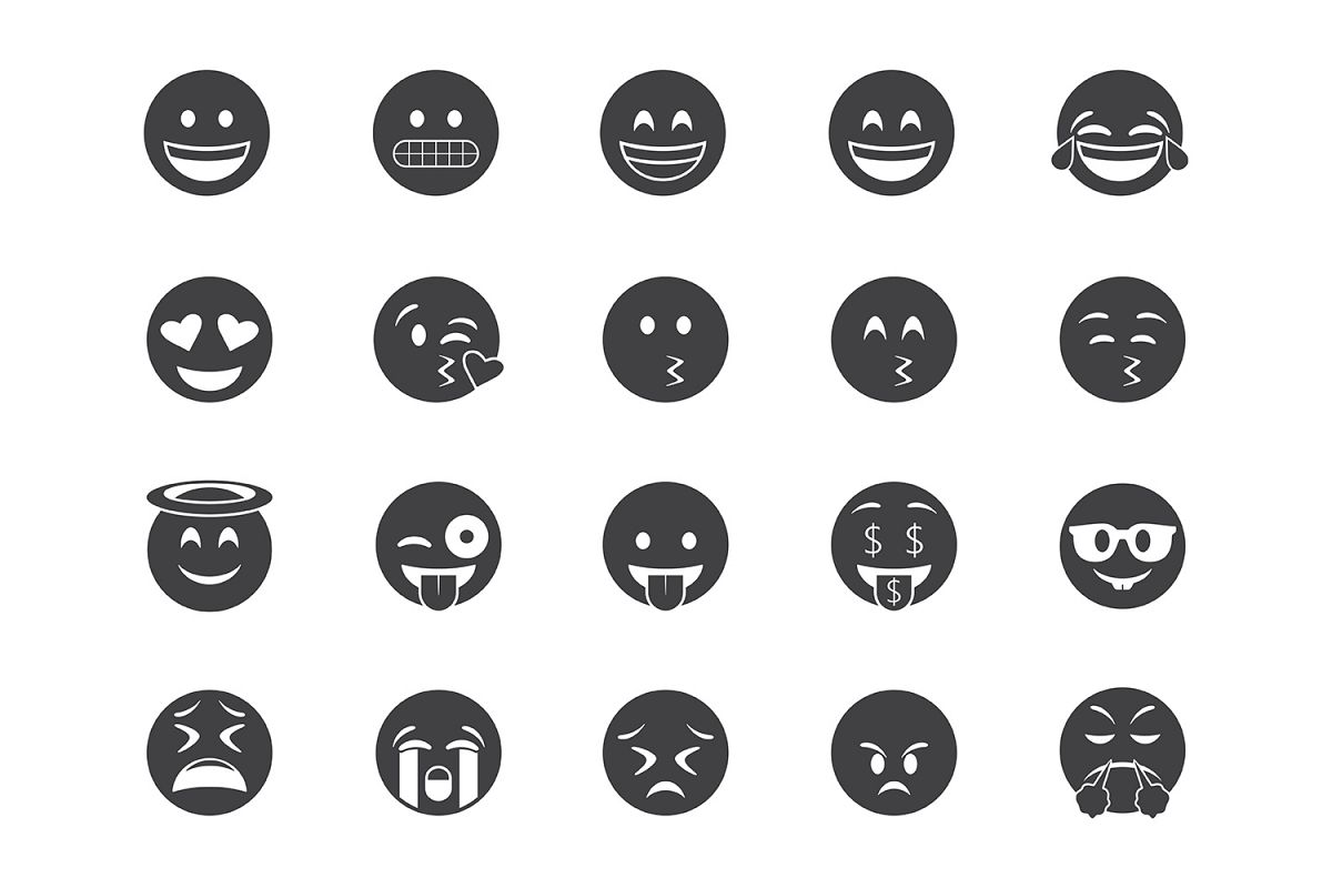 45 Emoji Flat Icons example image 1