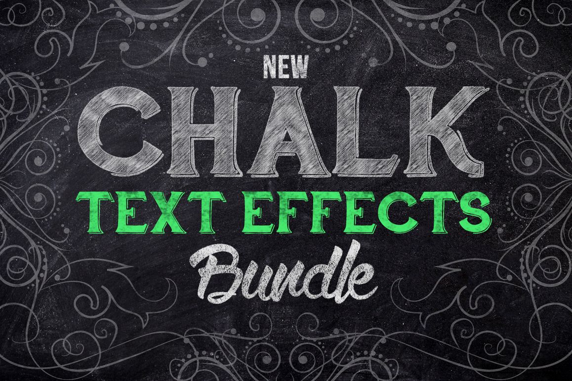 Chalk Text Effects Creator Bundle Sketch Style example image 1