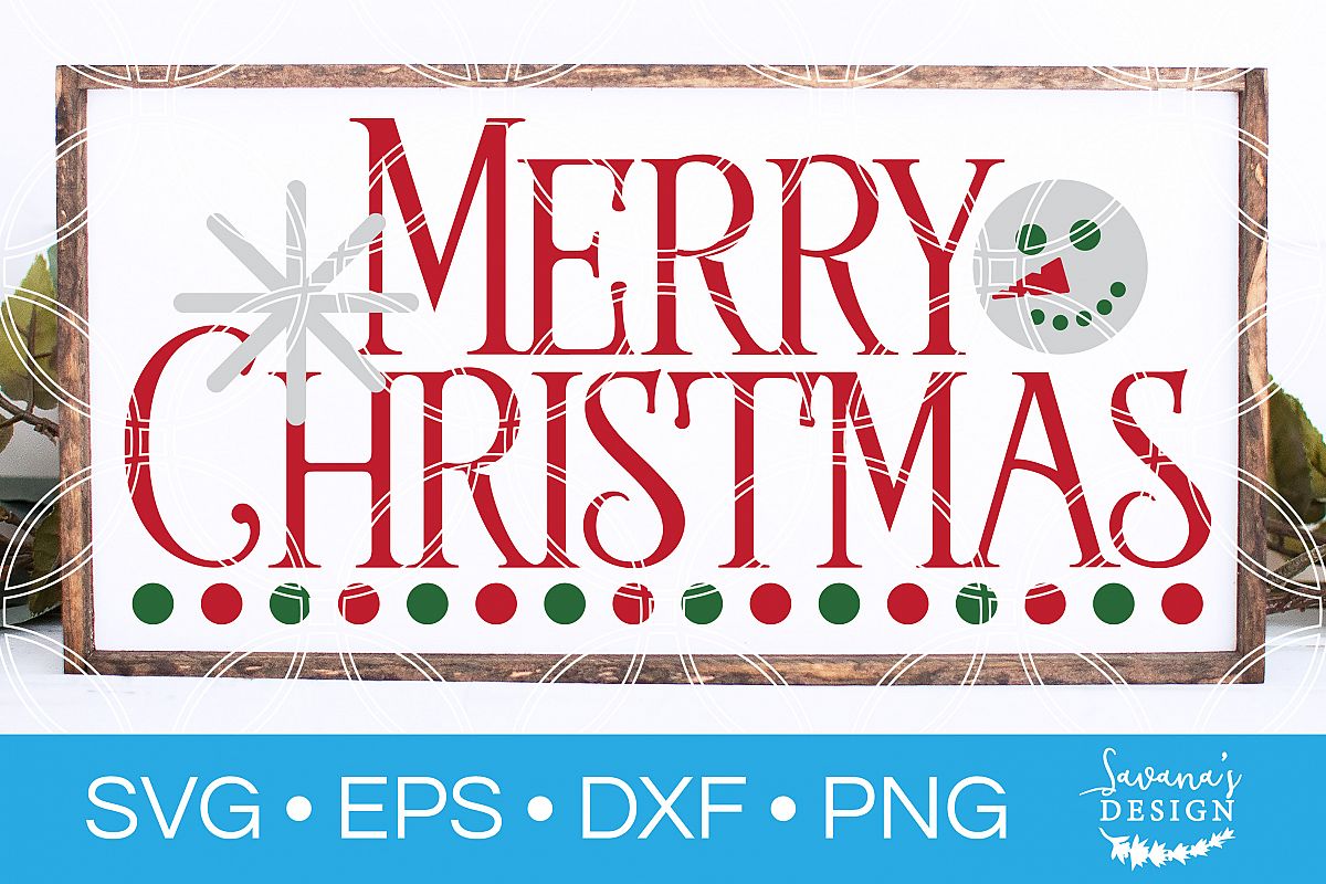 Merry Christmas SVG Vintage Christmas SVG Snowman SVG example image 1