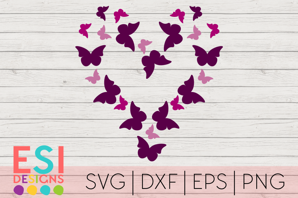 Valentine's Day SVG | Wedding SVG | Heart Butterfly Design 2