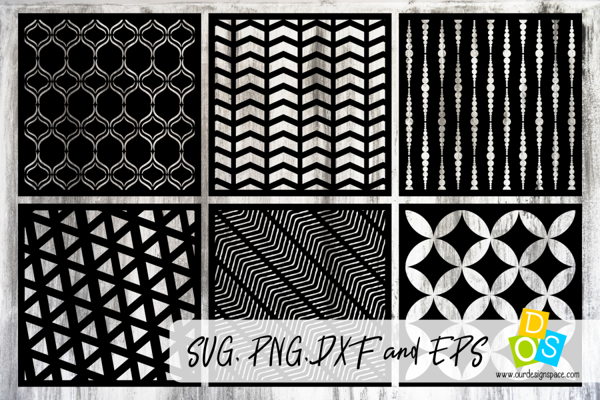 Stencils & Patterns 4 SVG, DXF, EPS and PNG craft files (266565) | SVGs