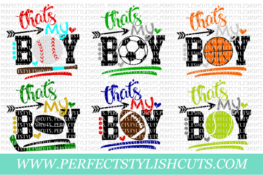 Sports SVG - That's My Boy SVG Bundle example image 1