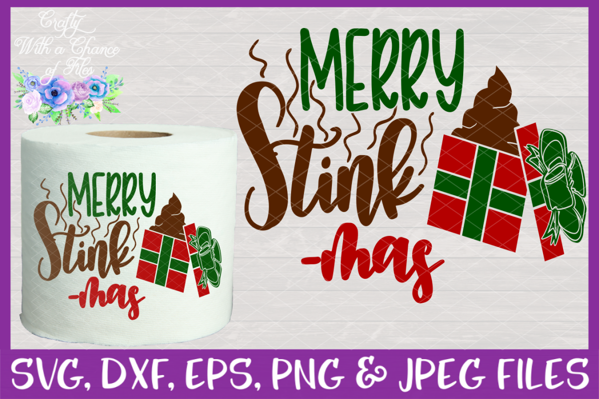 Merry Stinkmas SVG - Christmas Toilet Paper Design example image 1