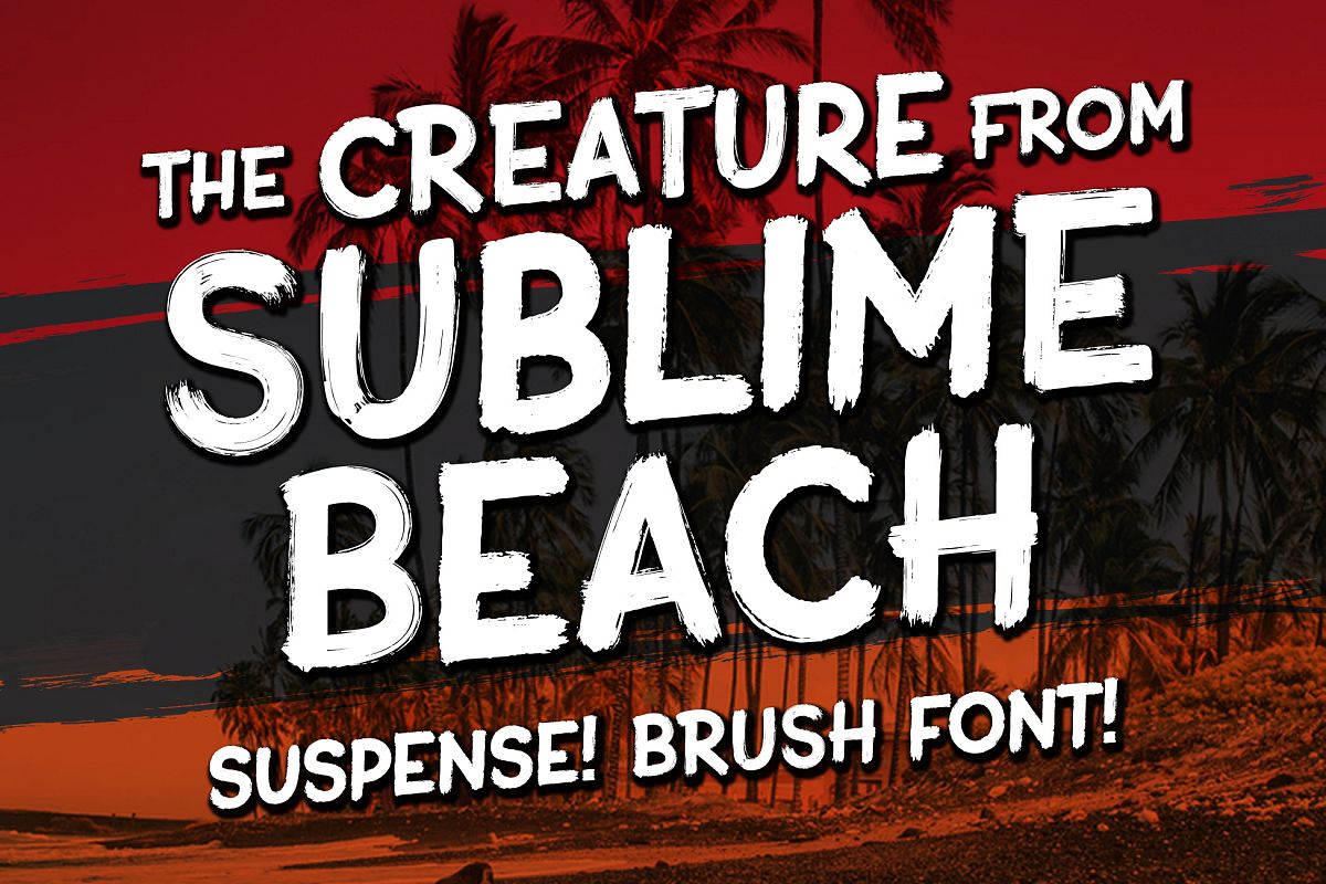 Sublime Beach Brush Font example image 1
