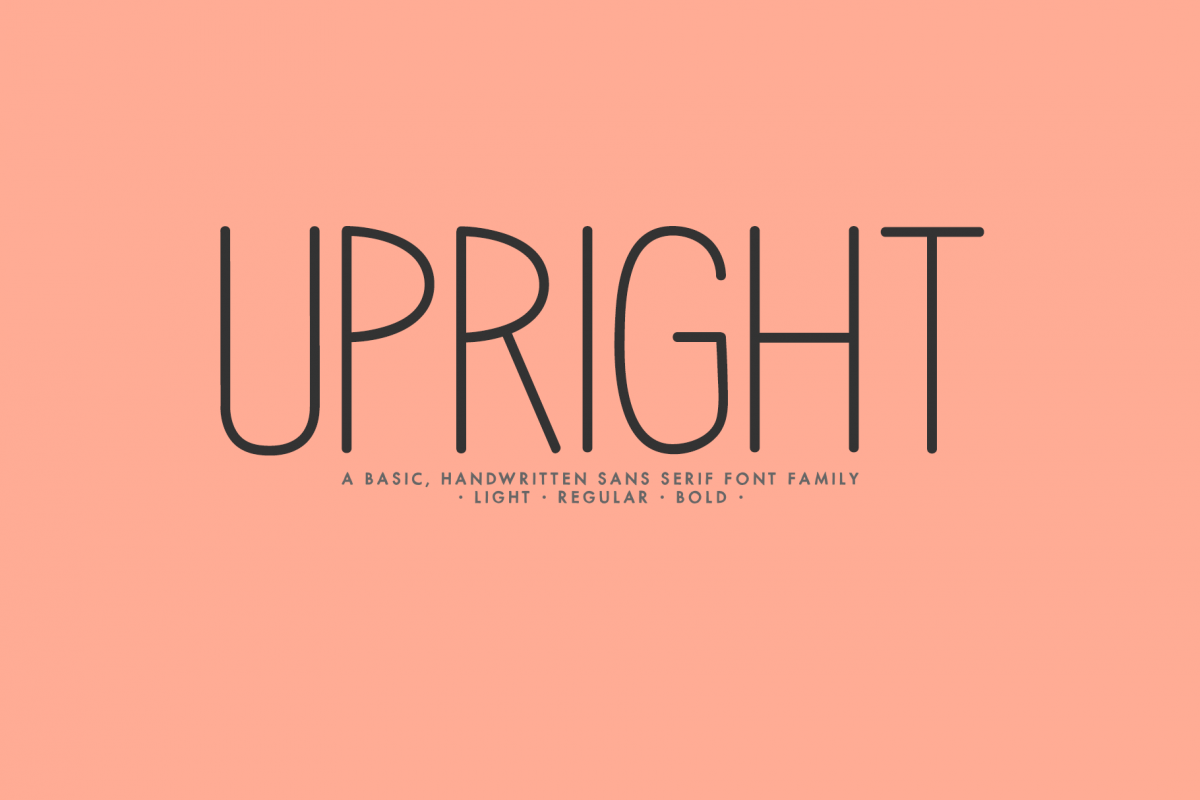 Upright - A Handwritten Sans Serif example image 1