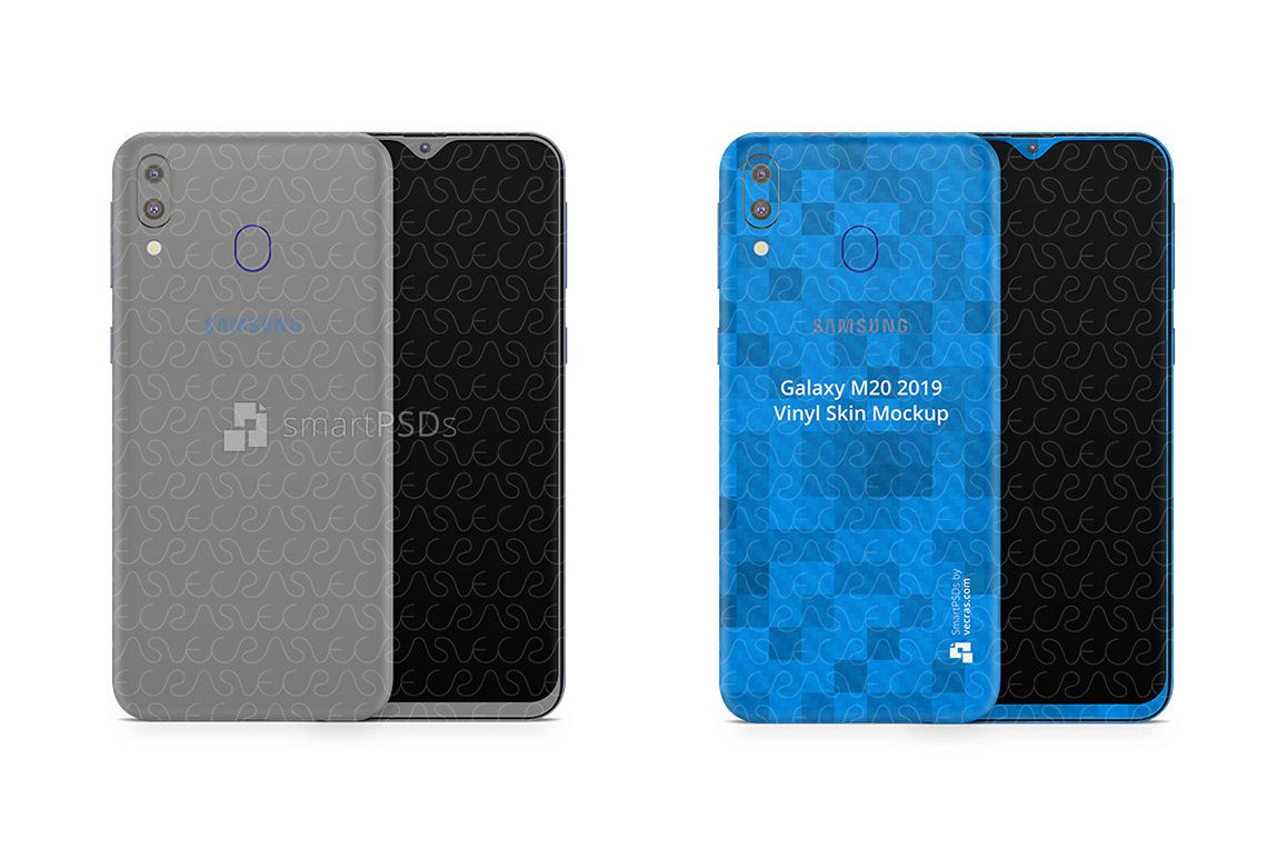 Samsung Galaxy M20 Vinyl Skin Design Mockup 2019 example image 1