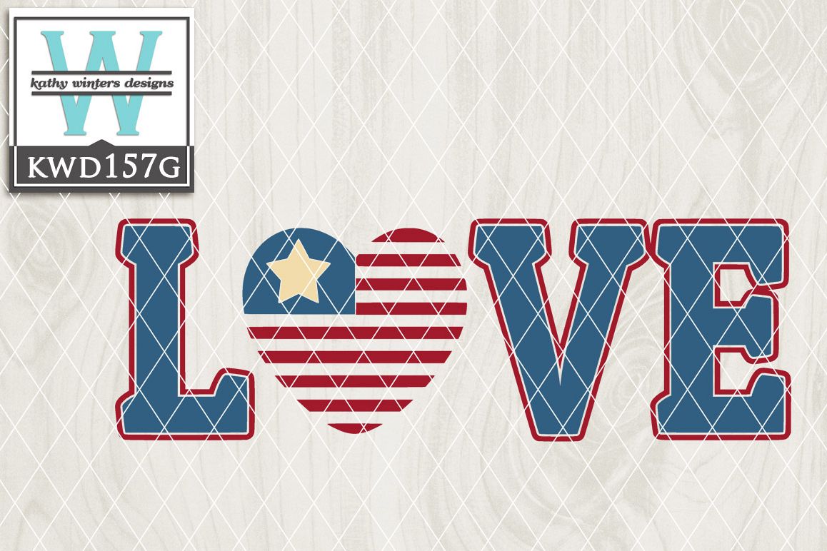 Patriotic Cutting File KWD157G example image 1