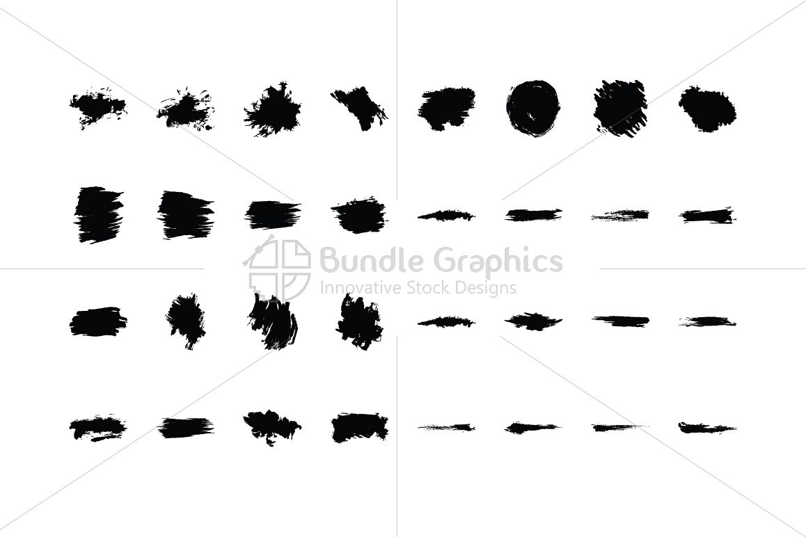 Splatters Vector Graphic Elements Set example image 1