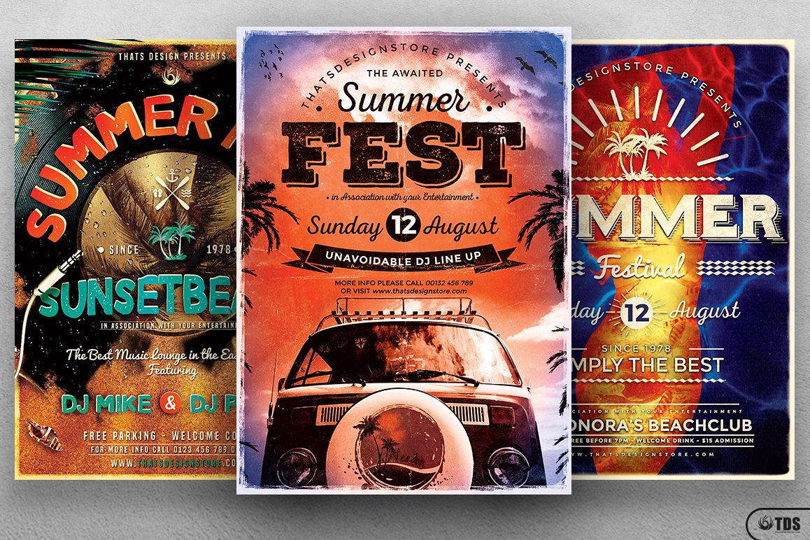 Summer Fest Flyer Bundle example image 1