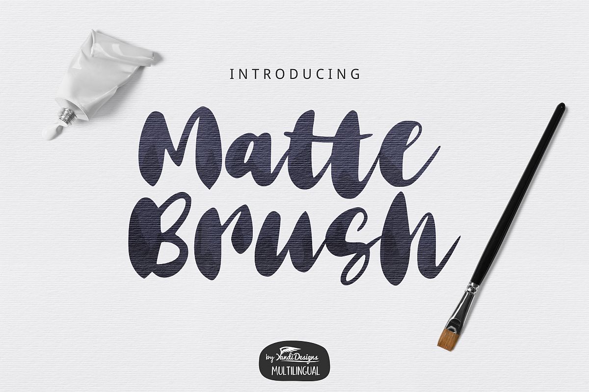 Matte Brush Font example image 1