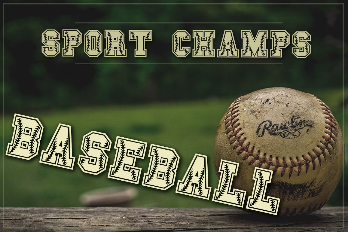 Baseball & Softball Font example image 1