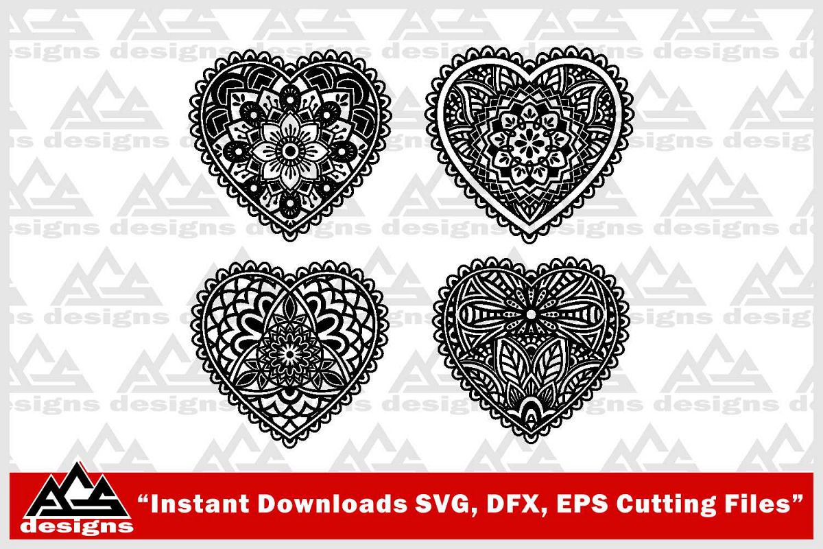 Download Love Heart Mandala Zentangle Svg Design