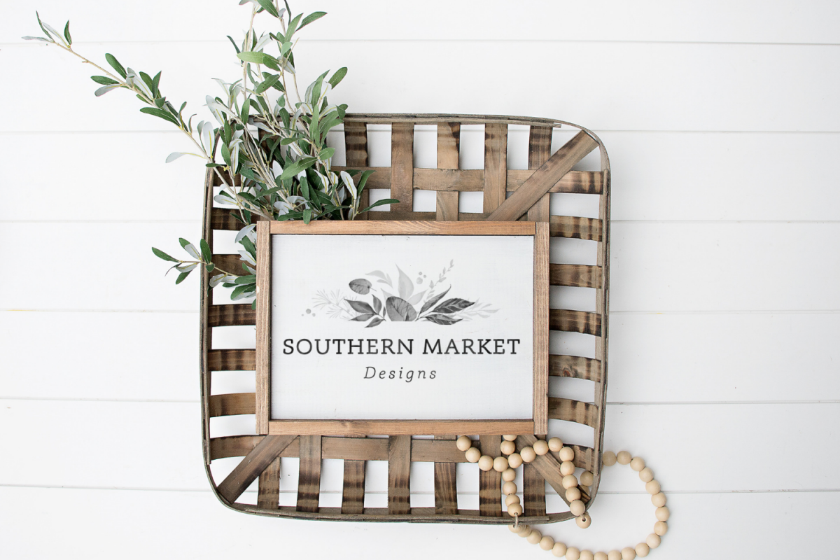 Real Wood 10x16 Sign Mock Up | Wood Sign Flat Lay | example image 1