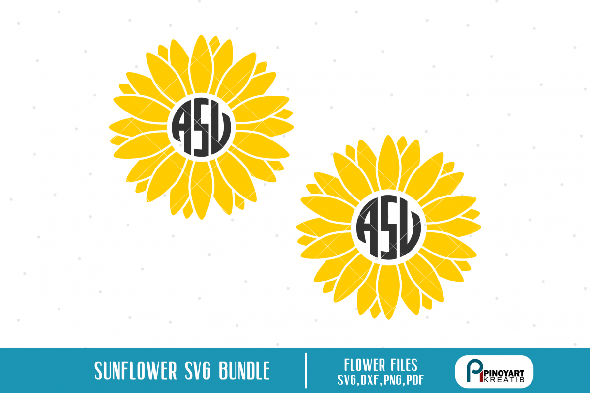 Free Free 209 Sunflower Monogram Svg Simple Sunflower Svg SVG PNG EPS DXF File
