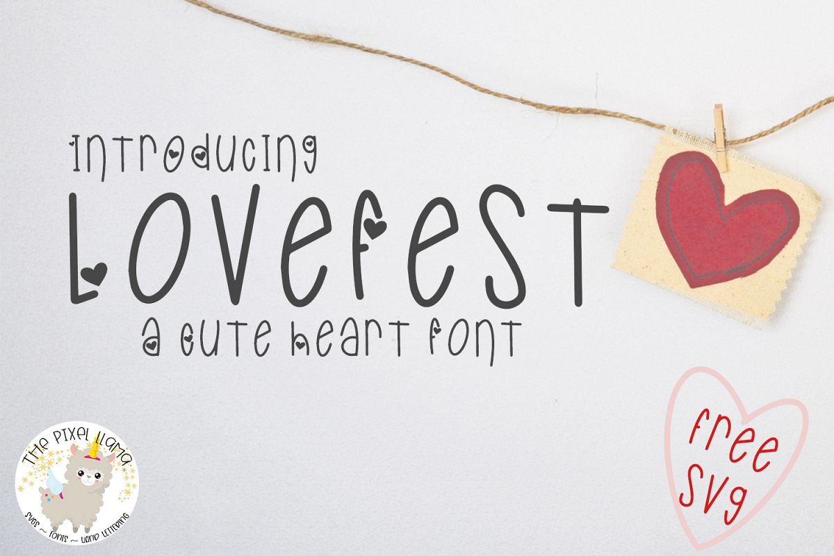 LoveFest A Cute Heart Font example image 1