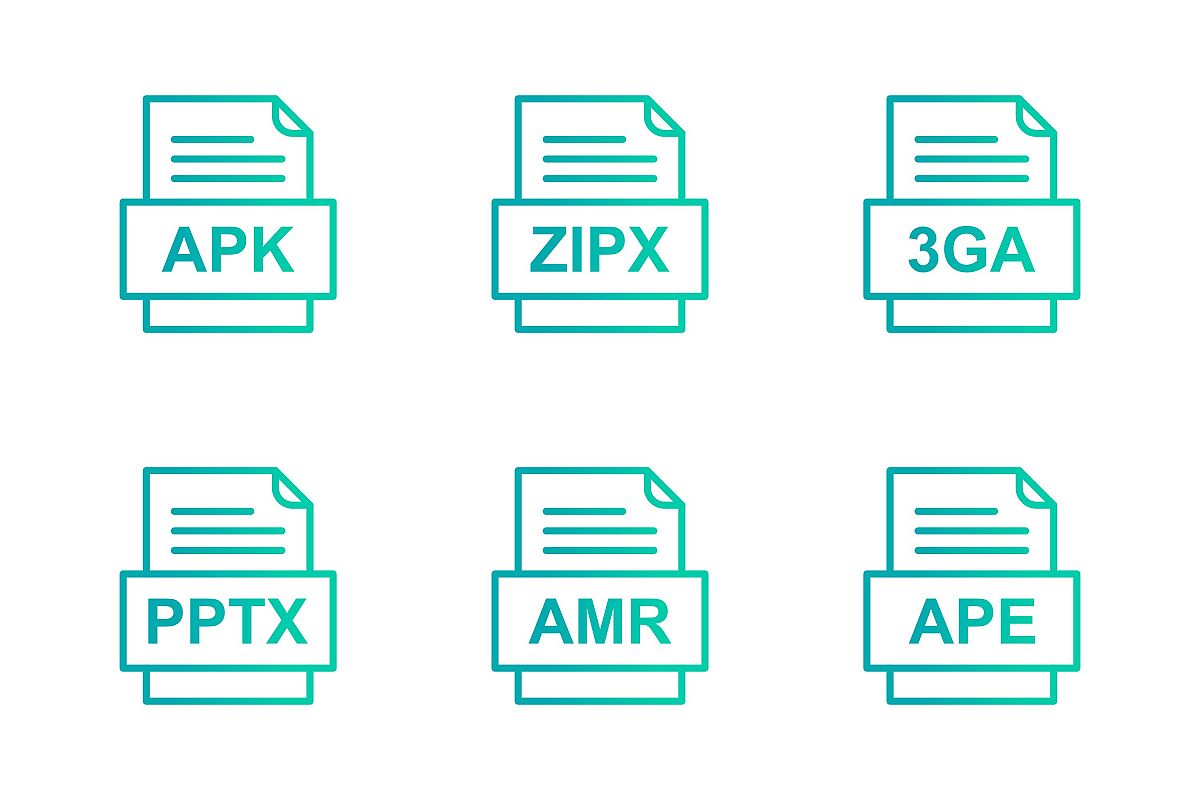 Set Of File Formats Icons example image 1