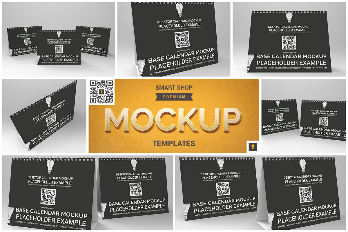Desktop Calendar Mockup example image 1