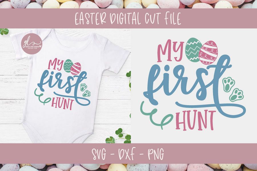 My First Hunt - Easter SVG Cut File example image 1