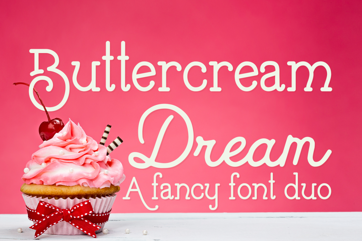 Buttercream Dream - A fancy font duo example image 1