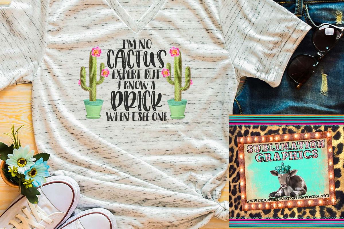 Cactus Expert Sublimation Digital Download example image 1
