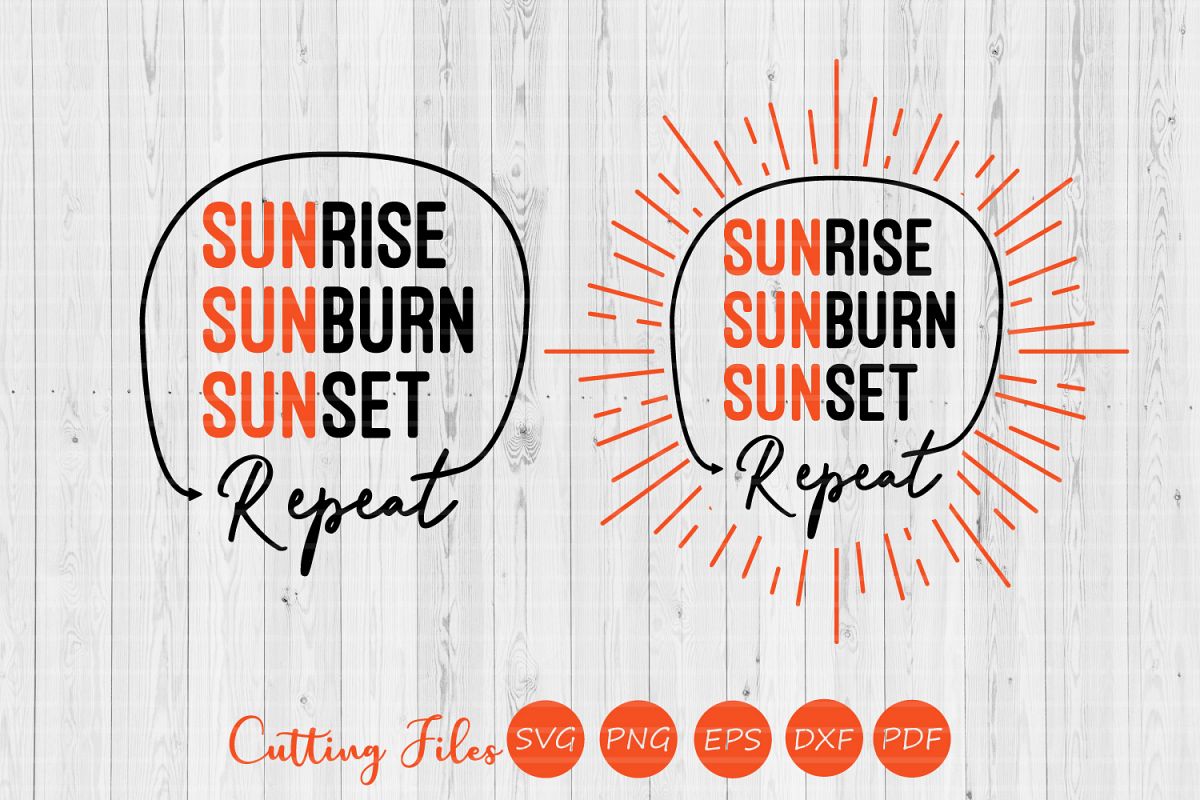 Sunrise sunset repeat| SVG Cut file | Summer |cricut | example image 1