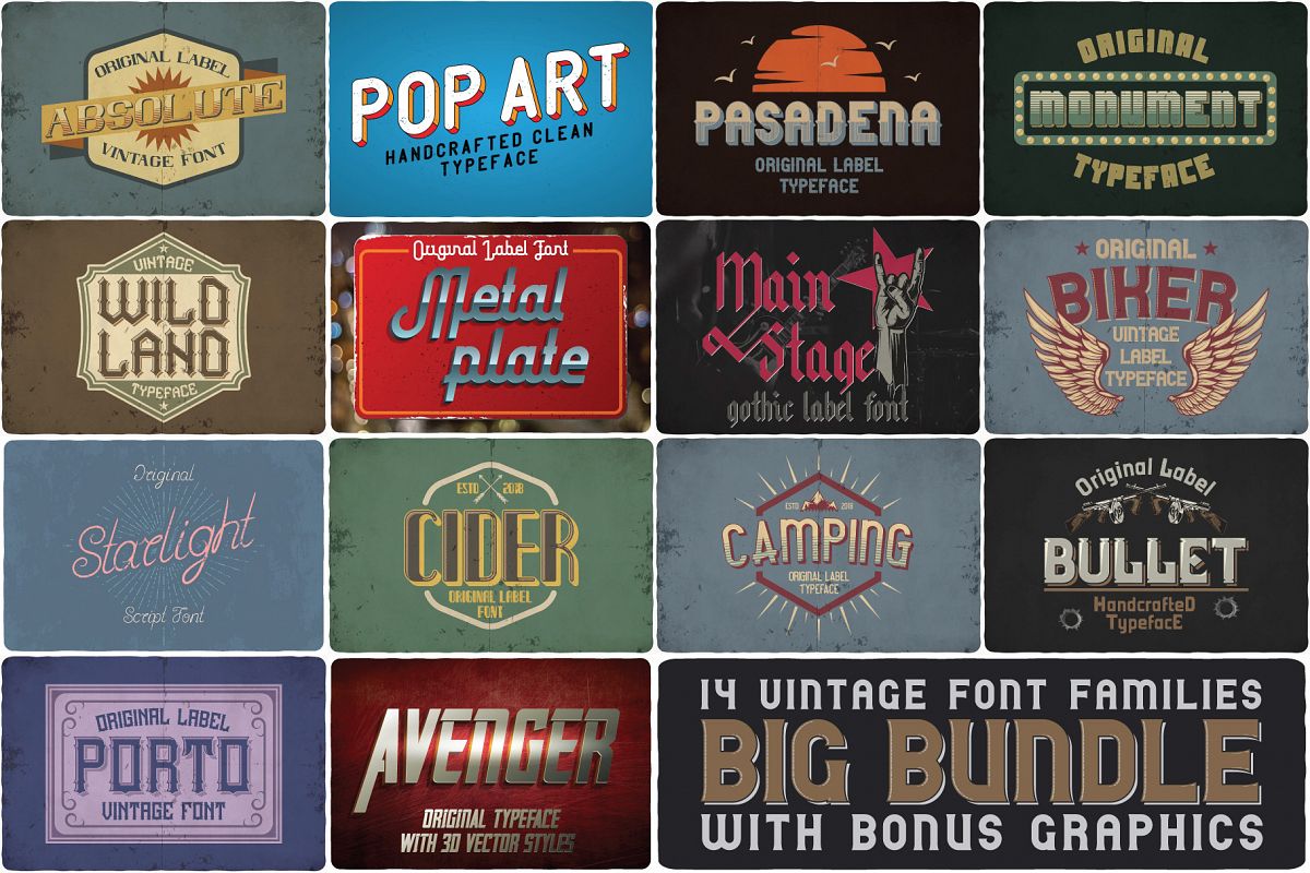 Big Bundle - 14 more fonts! example image 1