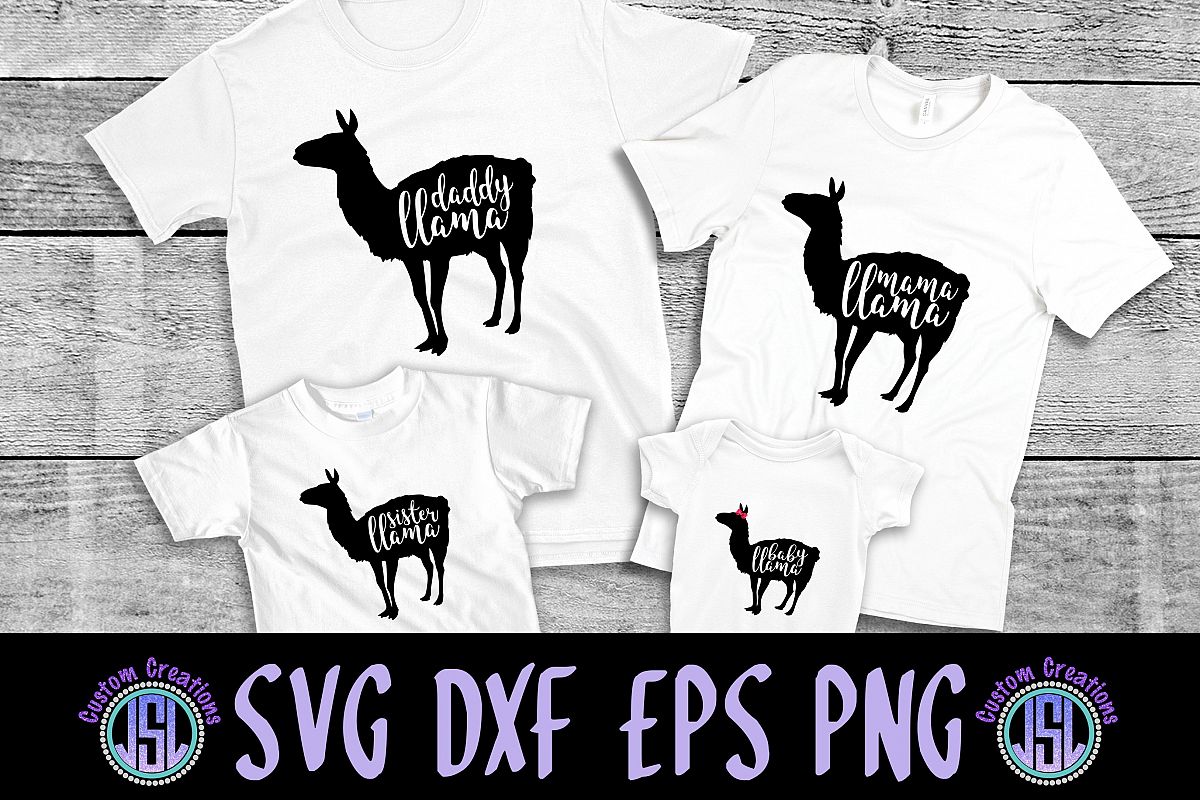 Download Daddy, Mama, Sister & Baby Llama Set of 4 | SVG DXF EPS ...