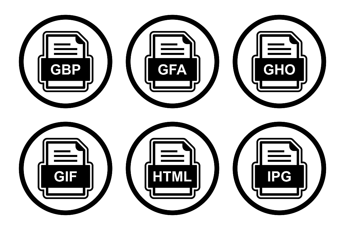 Set Of File Formats Icons example image 1