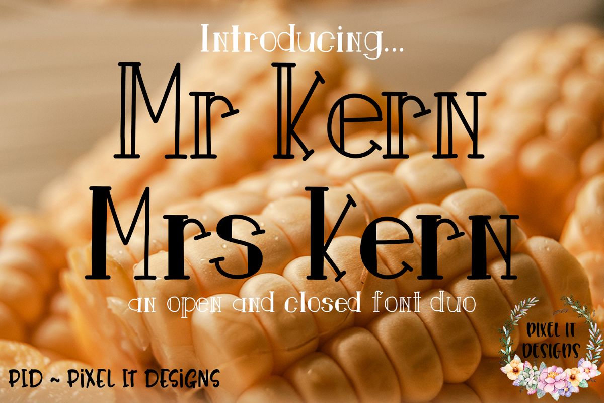 Mr and Mrs Kern An Open And Closed Font Duo example image 1