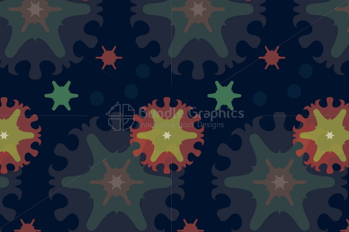 Snow Flakes - Creative Seamless Colorful Background example image 1