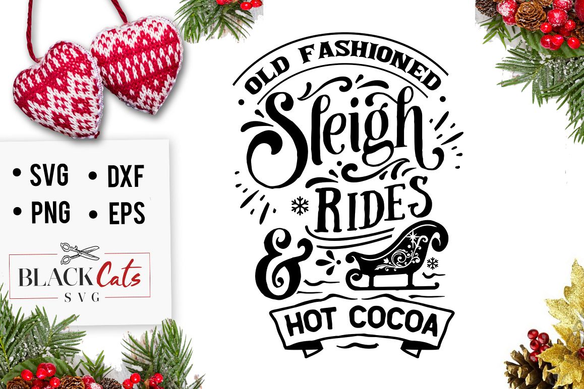 Old fashioned Sleigh Rides SVG example image 1