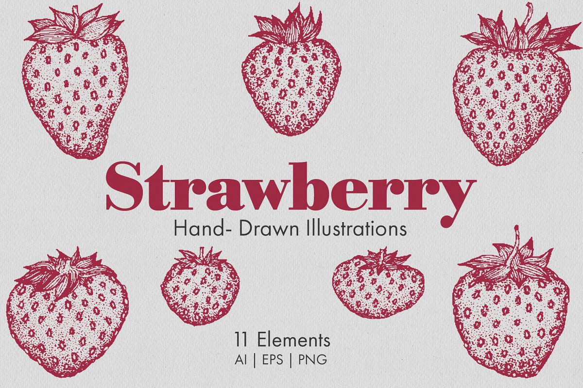 Strawberry Illustrations example image 1