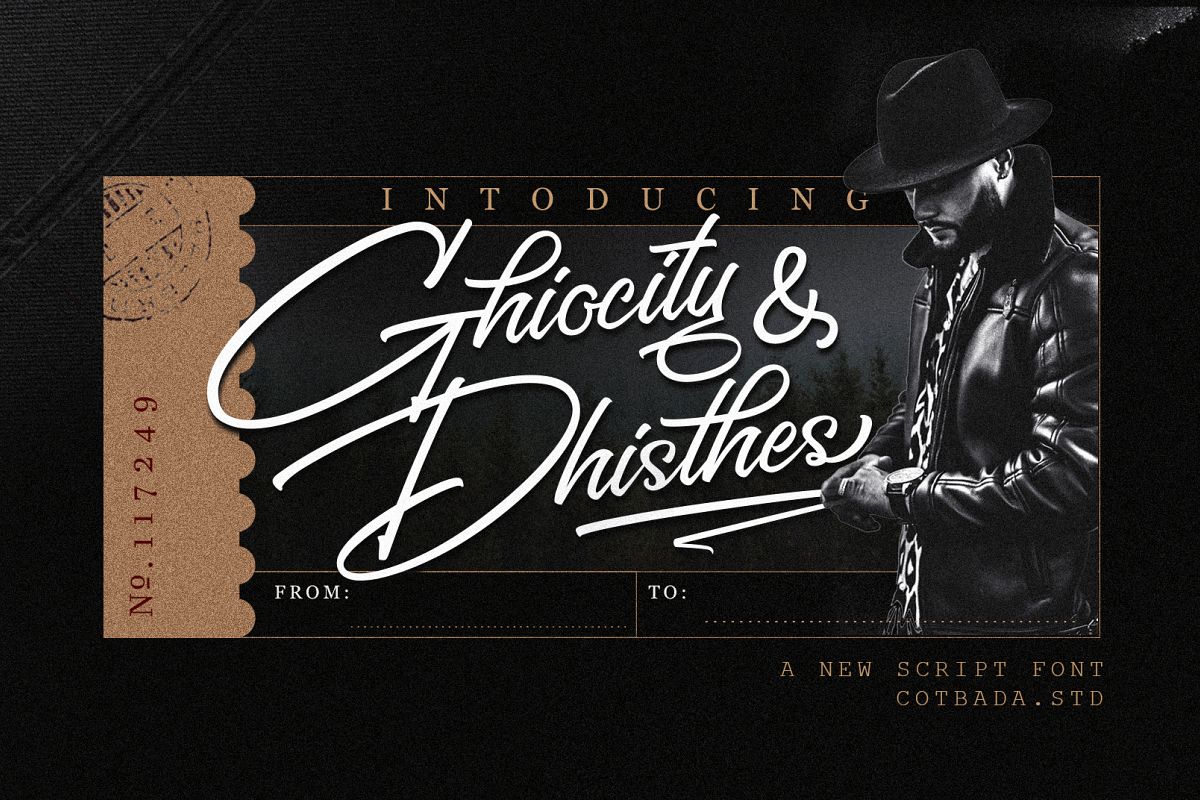 Ghiocity and Dhisthes Font Script example image 1