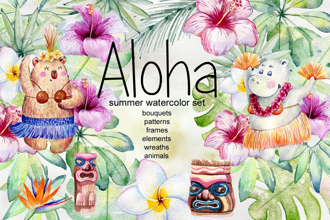 Aloha. Tropical collection. example image 1