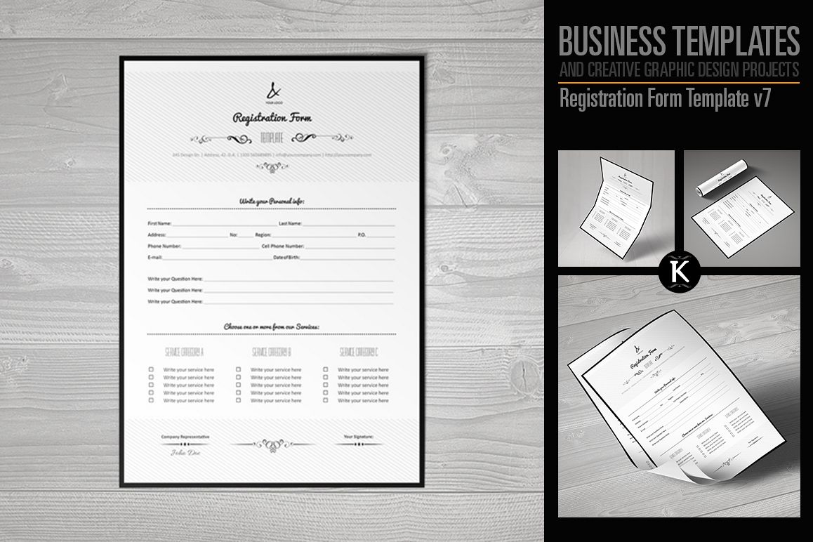 Registration Form Template v7 example image 1