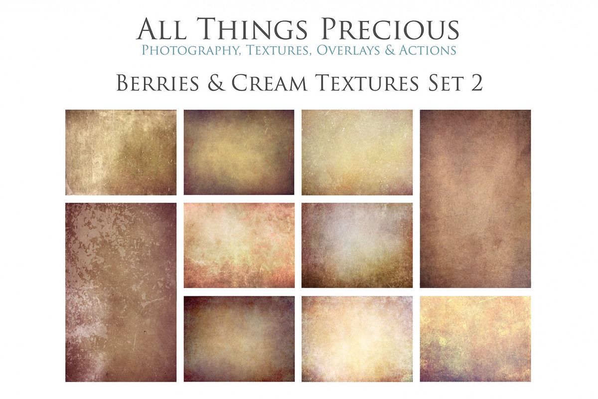 10 Fine Art BERRIES & CREAM Textures SET 2 example image 1