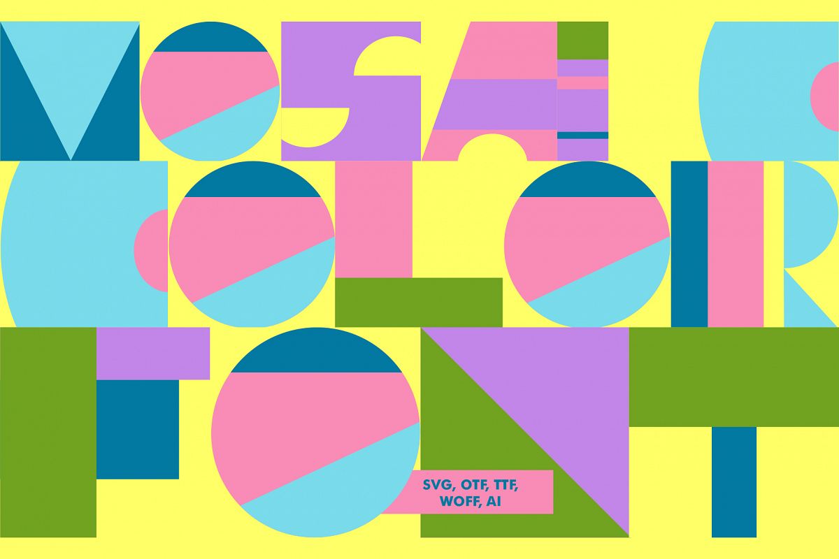 MOSAIC color font example image 1