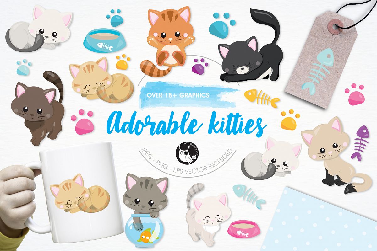 Adorable Kitties graphics and illustrations example image 1