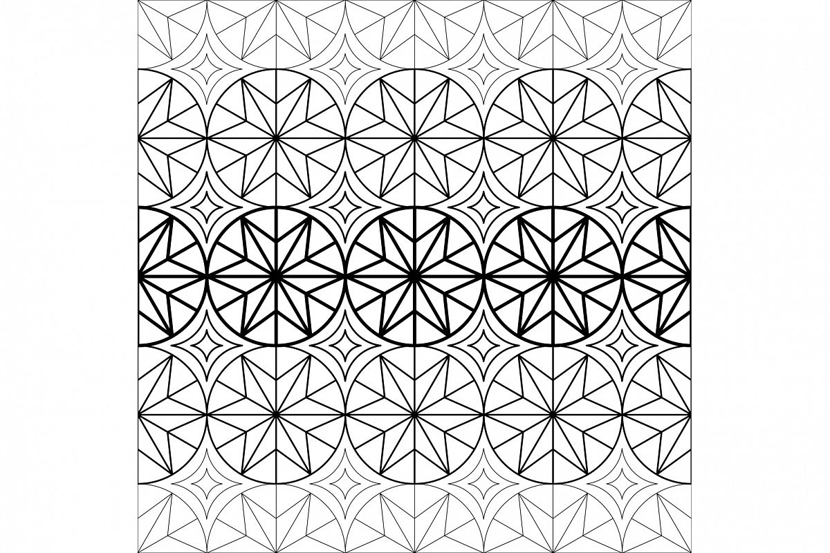 Seamless vector background with abstract geometric pattern. Print. Repeating background. Cloth design, wallpaper. example image 1
