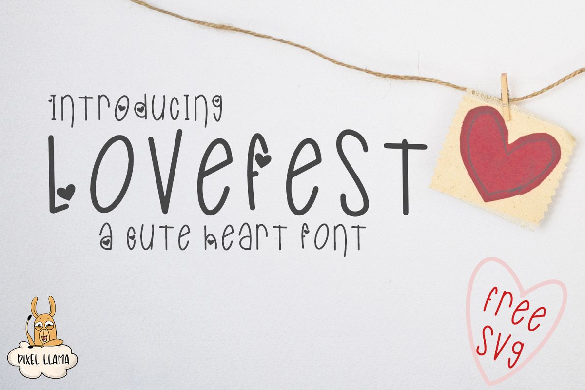 LoveFest A Cute Heart Font example image 1
