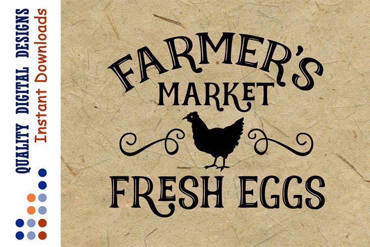 Farmer's Market svg Farm Fresh Eggs SVG example image 1