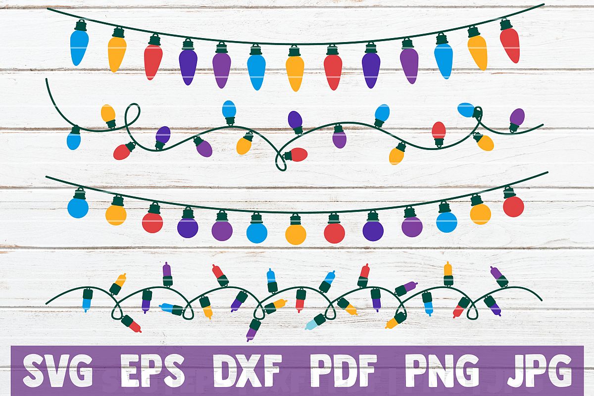 Christmas Lights SVG Cut Files example image 1